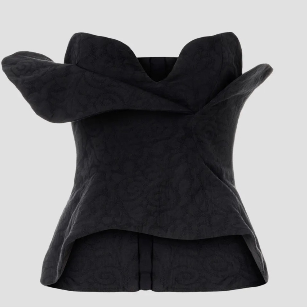 Mara Hoffman Black Sculpted Top